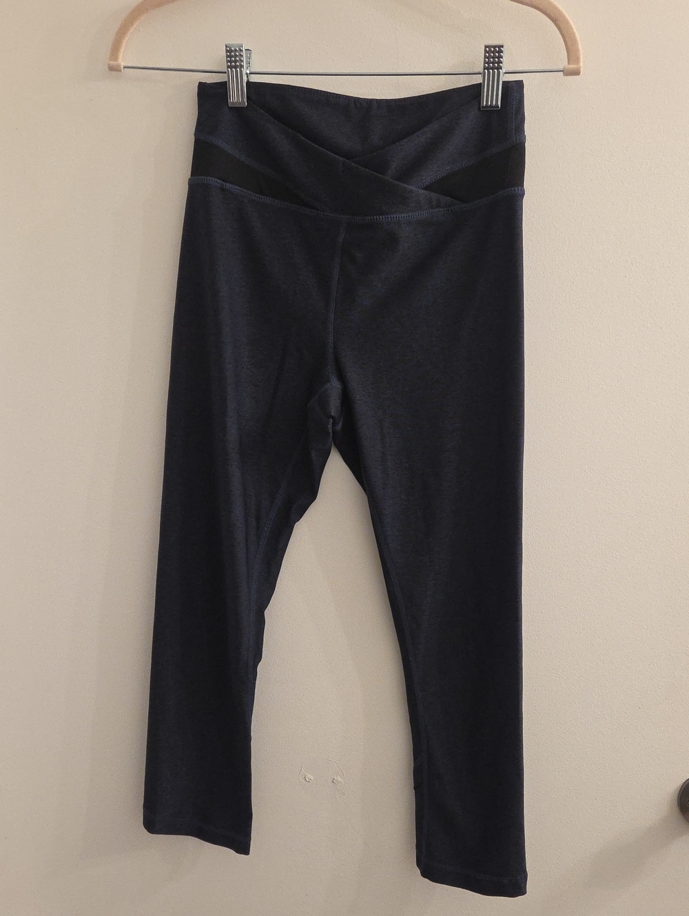 Z By Zella Crisscross Waist Leggings In Heather Navy, Size XS